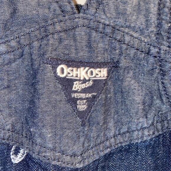OshKosh B'Gosh Embroidered Football Denim Overalls - Picture 6 of 8